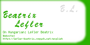 beatrix lefler business card